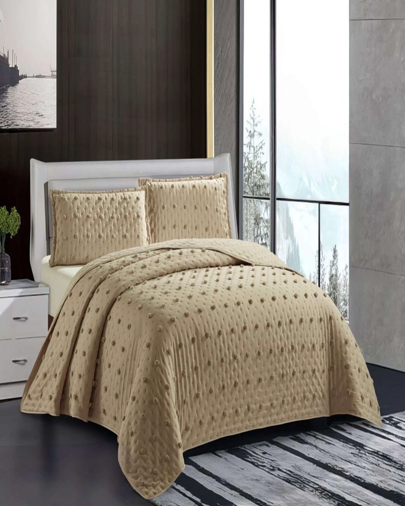 CUBRECAMA QUILT TUFTING DE LUJO SUAVE KING - 3
