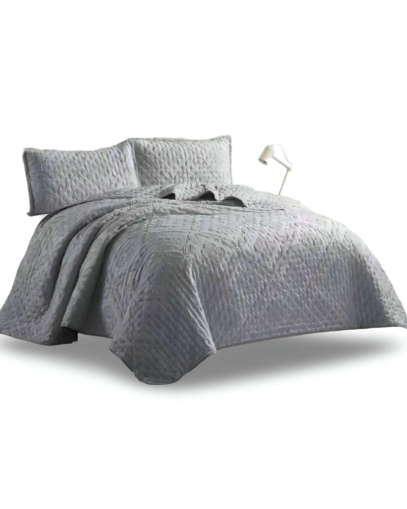 CUBRECAMA QUILT TUFTING DE LUJO SUAVE PLAZA Y MEDIA - 1