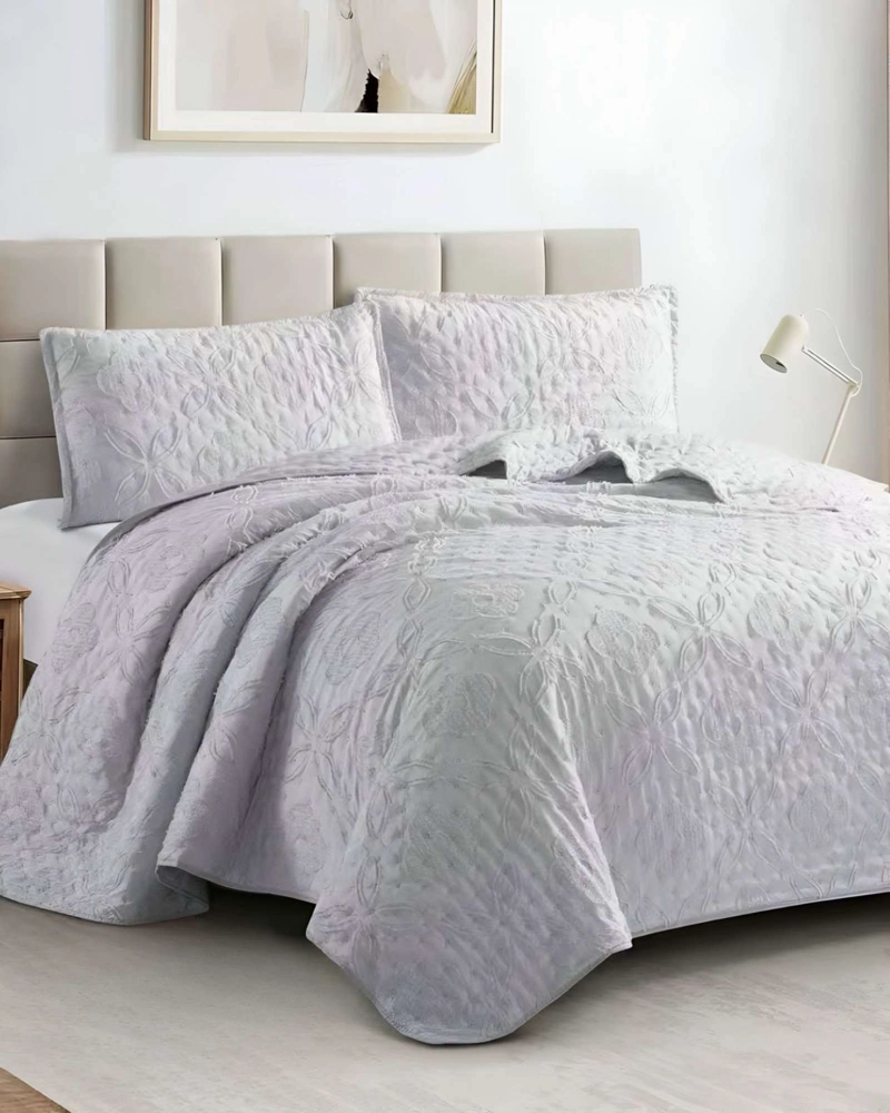 CUBRECAMA QUILT TUFTING DE LUJO SUAVE KING - 3