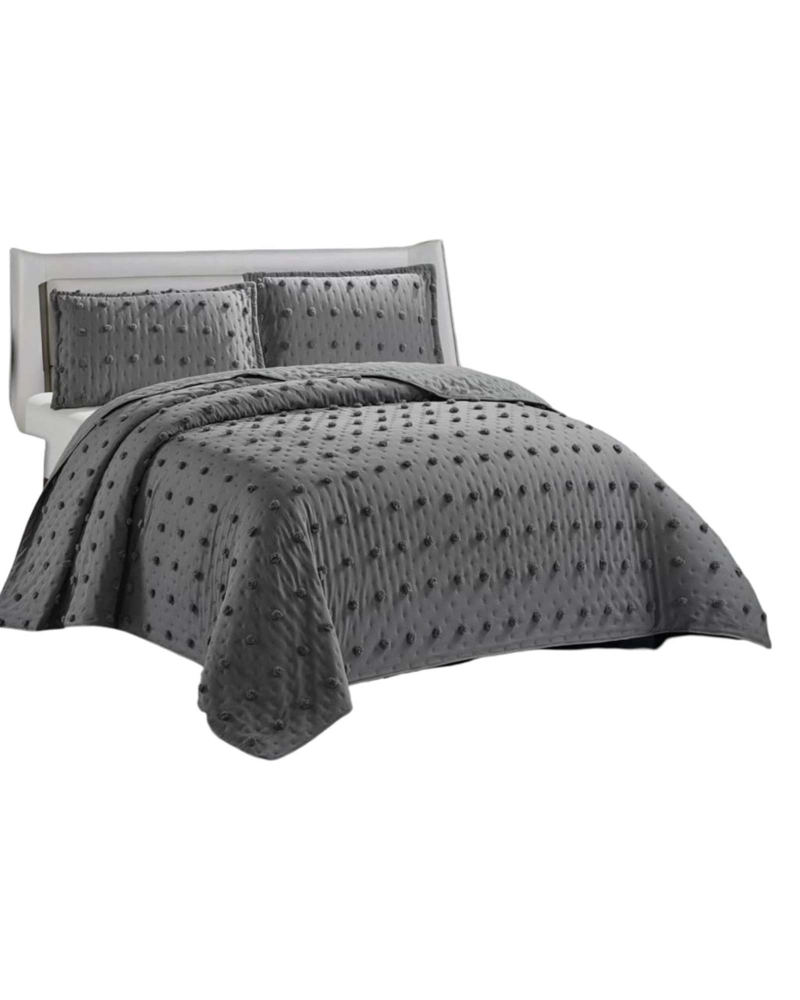 CUBRECAMA QUILT TUFTING DE LUJO SUAVE 2 PLAZAS - 1