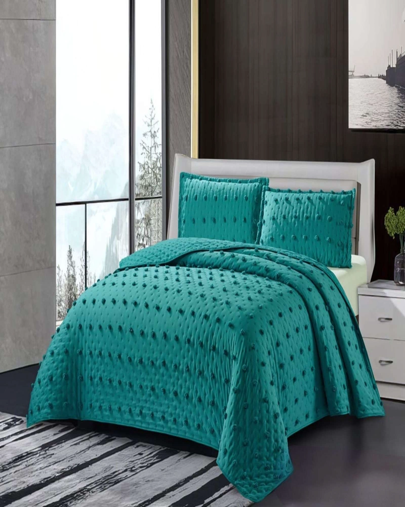 CUBRECAMA QUILT TUFTING DE LUJO SUAVE 2 PLAZAS - 4