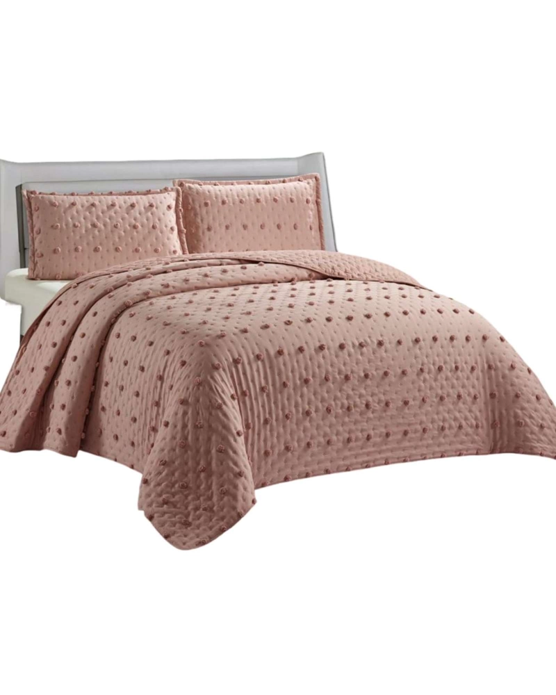 CUBRECAMA QUILT TUFTING DE LUJO SUAVE PLAZA Y MEDIA - 1