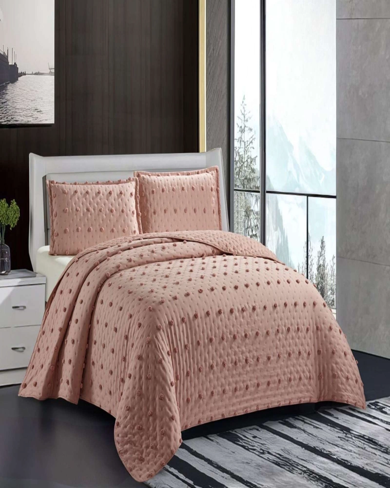 CUBRECAMA QUILT TUFTING DE LUJO SUAVE PLAZA Y MEDIA - 3