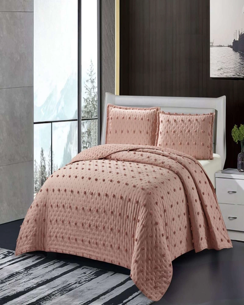 CUBRECAMA QUILT TUFTING DE LUJO SUAVE PLAZA Y MEDIA - 4