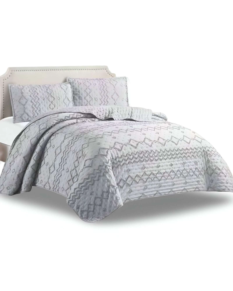 CUBRECAMA QUILT TUFTING DE LUJO SUAVE PLAZA Y MEDIA - 1