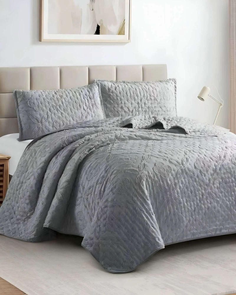 CUBRECAMA QUILT TUFTING DE LUJO SUAVE KING - 3