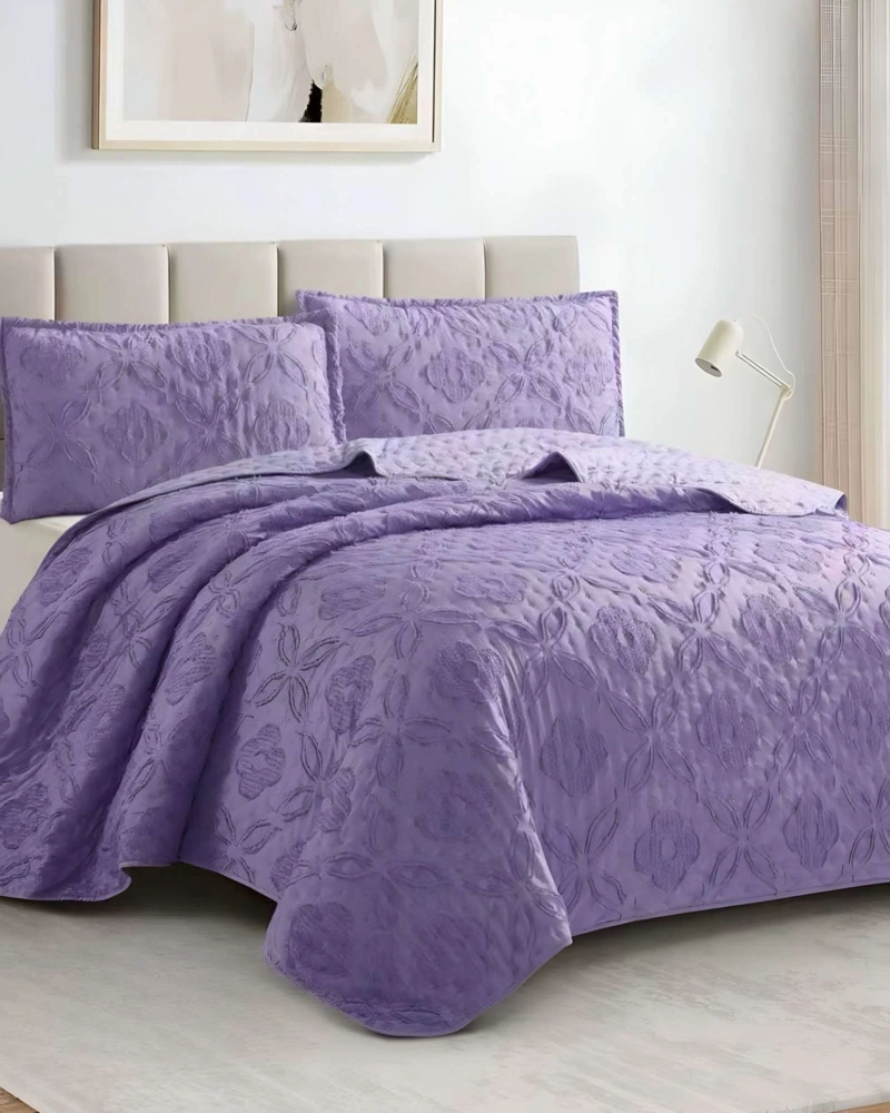 CUBRECAMA QUILT TUFTING DE LUJO SUAVE KING - 3