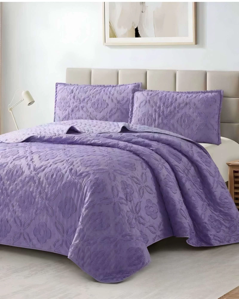 CUBRECAMA QUILT TUFTING DE LUJO SUAVE PLAZA Y MEDIA - 4