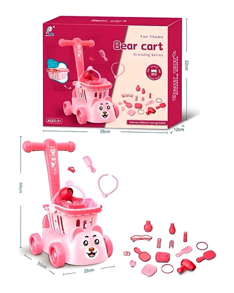 CARRO ANDADOR CORREPASILLO DE BELLEZA BEAR CAR 39X12CM - 2