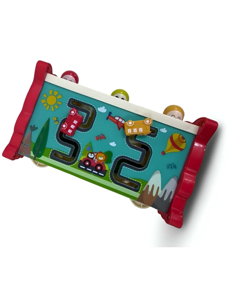 CUBO BUHO JUGUETE DE DESARROLLO SENSORIAL INFANTIL 8 EN 1 ROSADO - 2