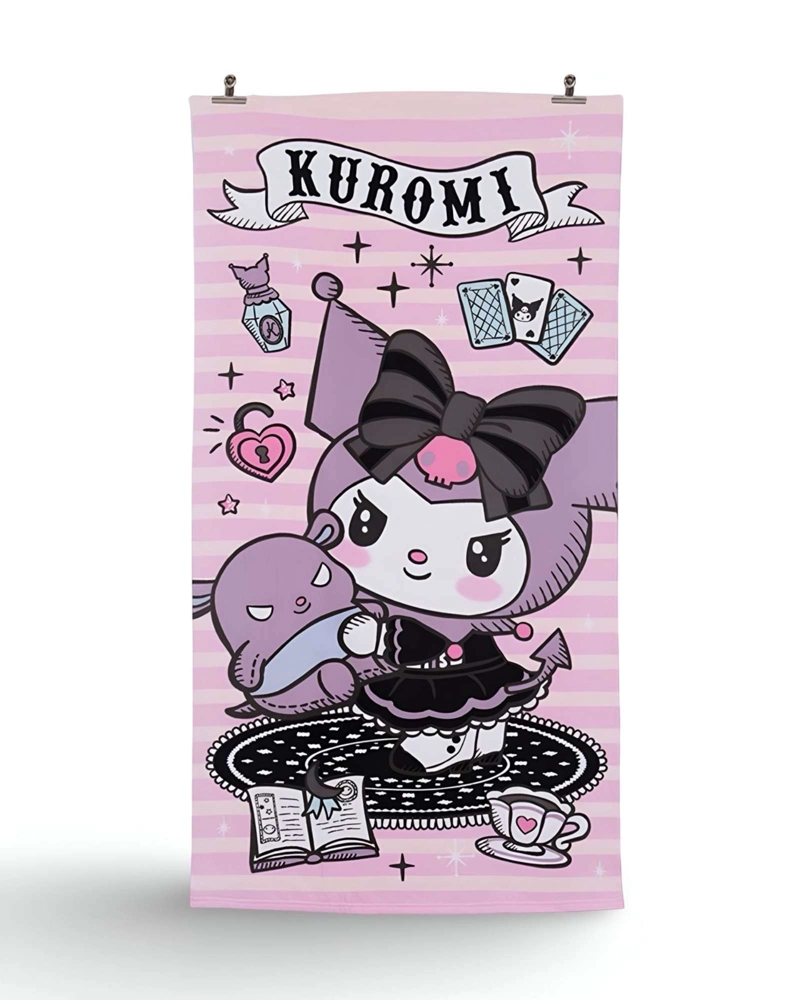 TOALLA NIÑO NIÑA CON LENTES DE SOL Y BOLSO KUROMI - 2