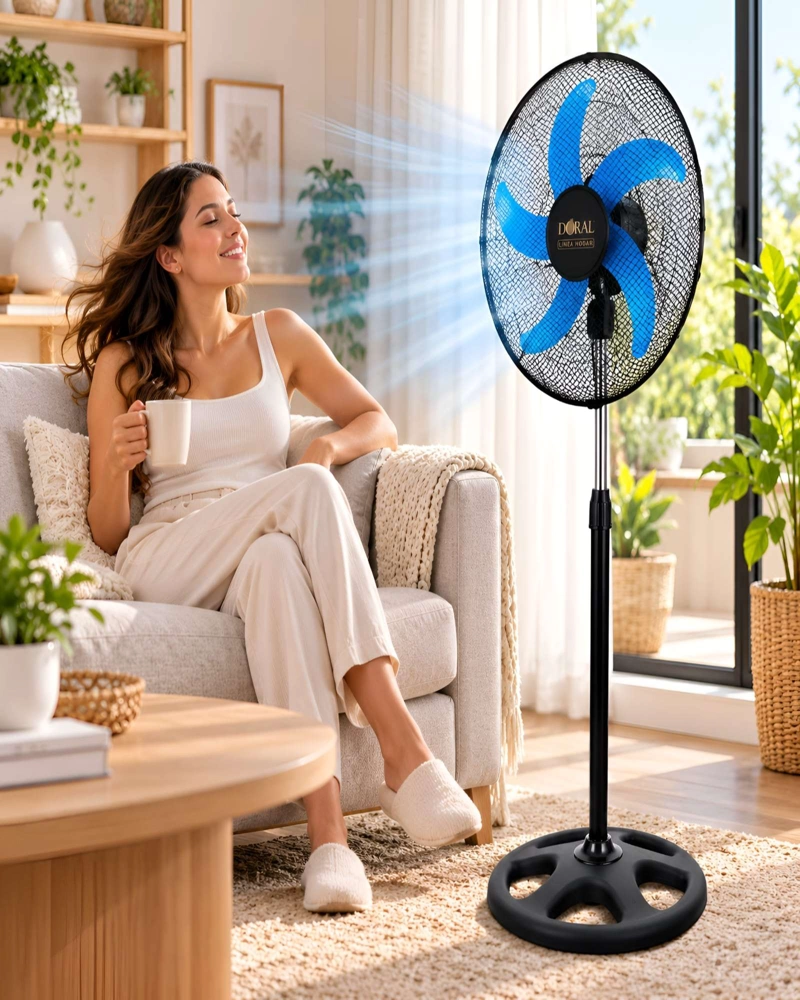 VENTILADOR DE PEDESTAL DE 18 PULGADAS CON OSCILACION AUTOMATICA DE 360 - 1