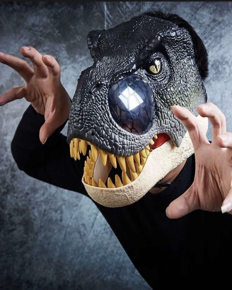 MASCARA DINOSAURIO CON SONIDO TIRANOSAURIO REX - 3