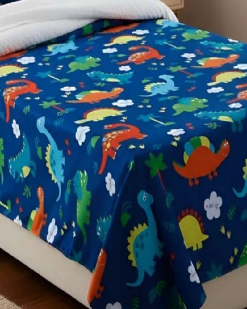 JUEGO DE SABANAS DE VERANO DINOSAURIO NIÑO INFANTIL PLAZA Y MEDIA  MAS 1 ALMOHADA - 3