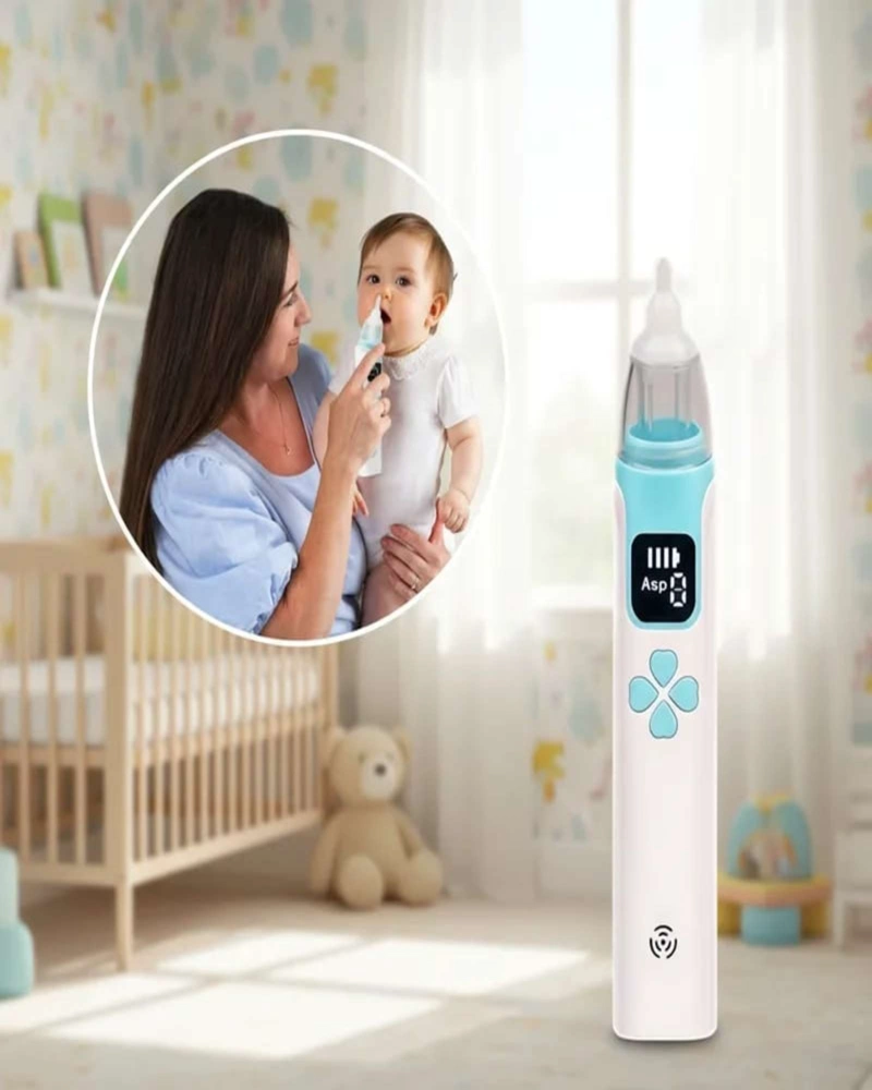 ASPIRADOR NASAL PARA BEBES ELECTRICO RECARGABLE AZUL - 3