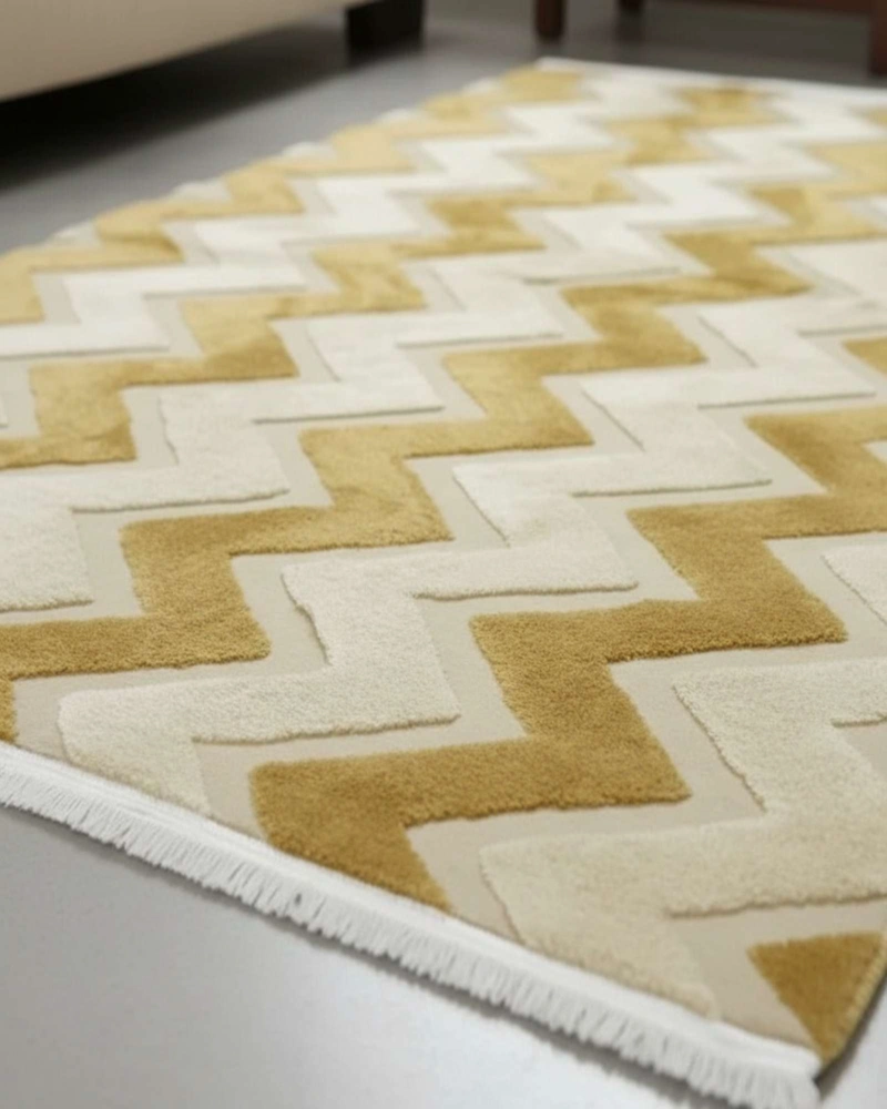 ALFOMBRA CON RELIEVE DISEÑO JACQUARD ANTIDESLIZANTE 150X200 CM - 3