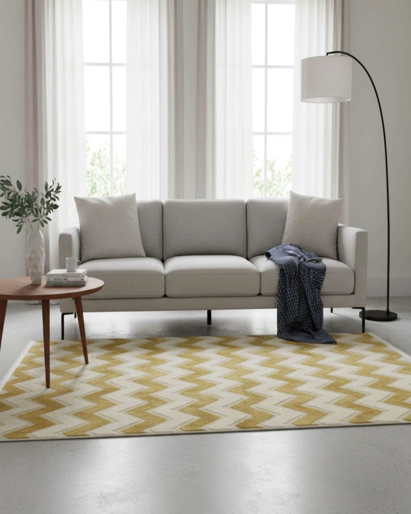 ALFOMBRA CON RELIEVE DISEÑO JACQUARD ANTIDESLIZANTE 200X240 CM - 2