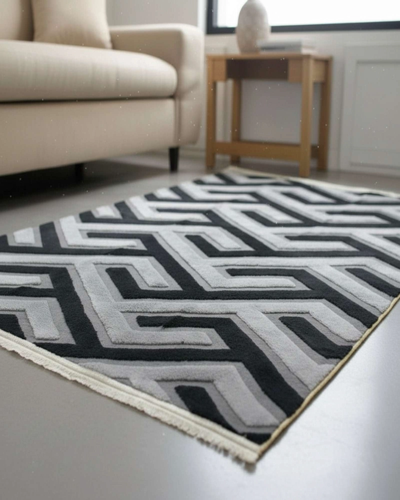 ALFOMBRA CON RELIEVE DISEÑO JACQUARD ANTIDESLIZANTE 200X240 CM - 3