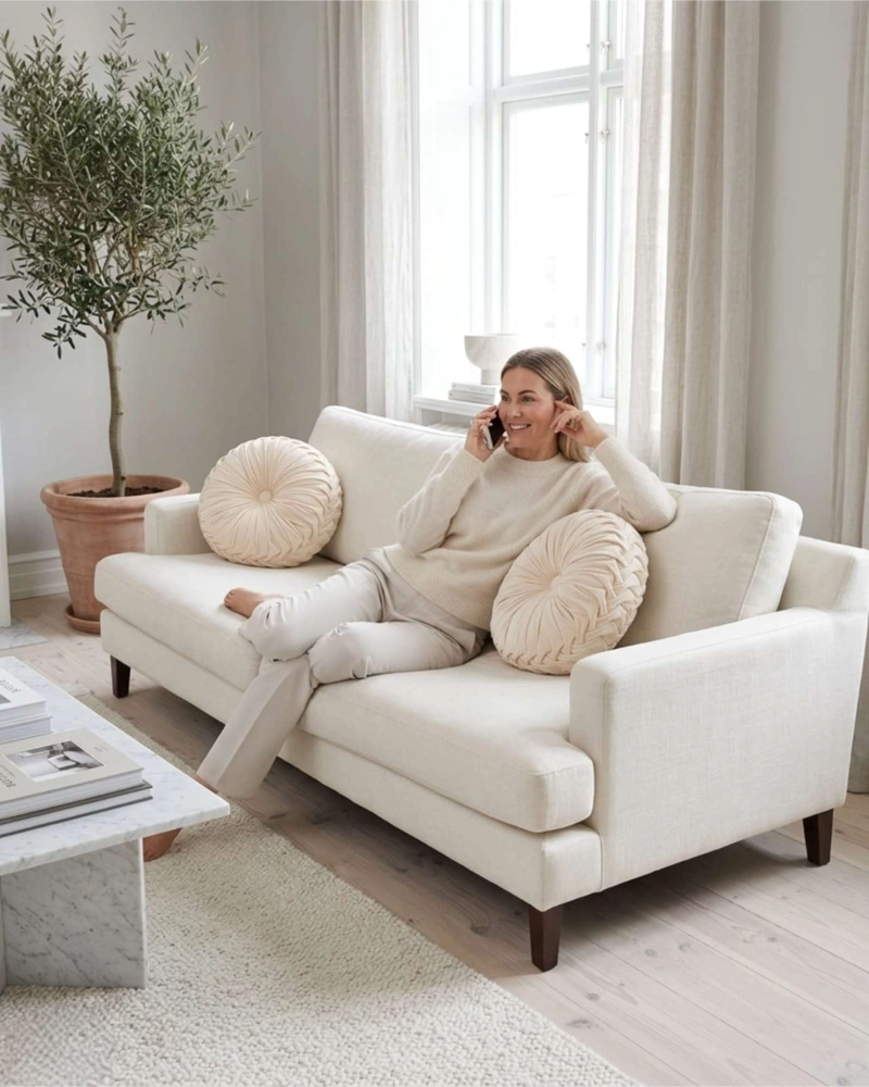 SET DE 2 COJINES RUEDA TERCIOPELO REDONDO SOFA DECORATIVO - 1