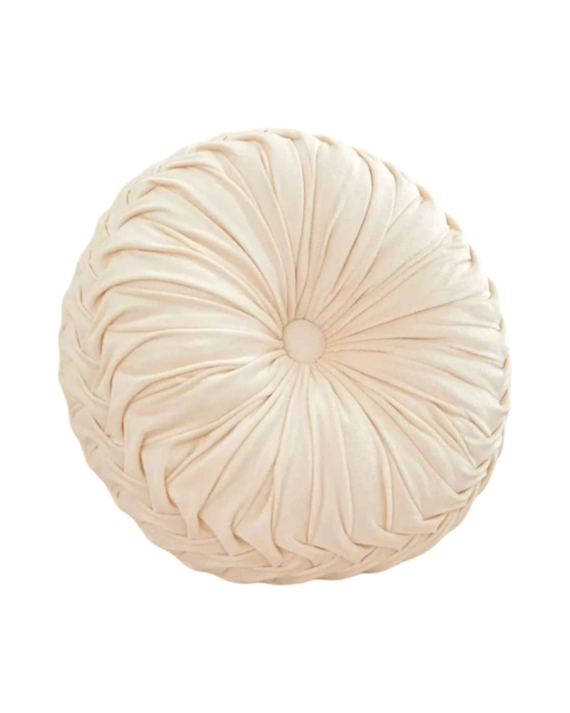 SET DE 2 COJINES RUEDA TERCIOPELO REDONDO SOFA DECORATIVO - 6