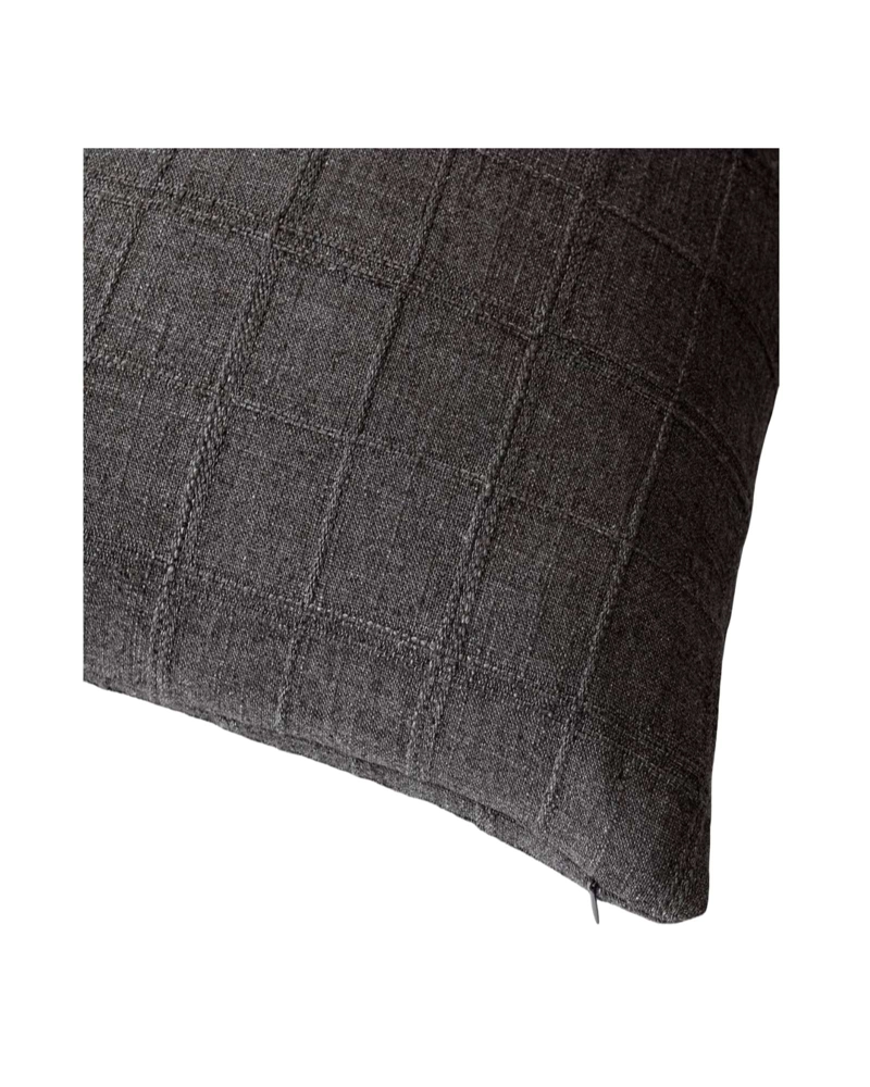FUNDAS DE COJIN JACQUARD CUADRILLE PACK DE 2 PIEZAS - 3