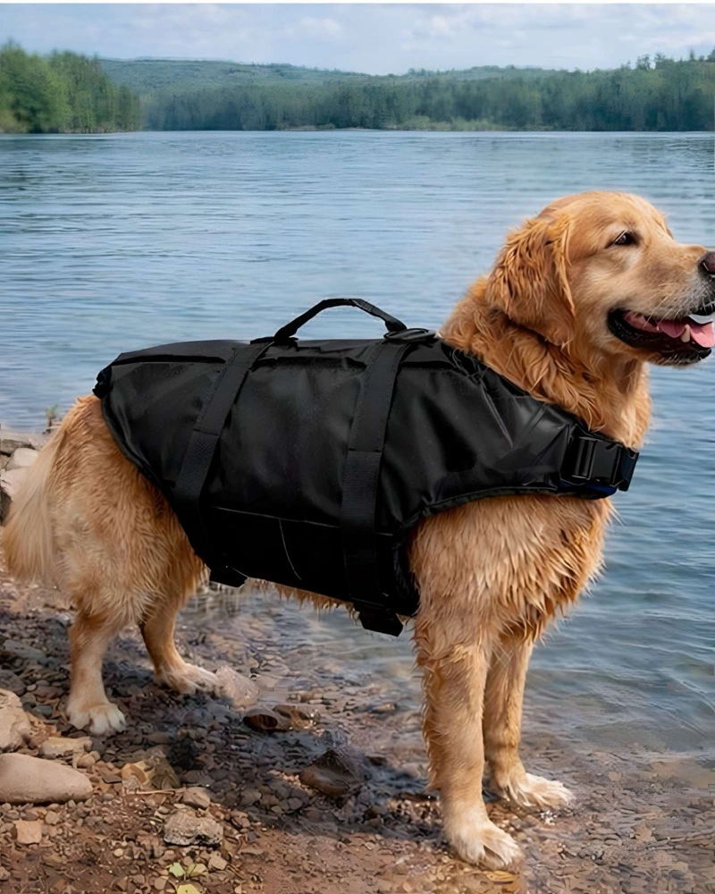 CHALECO SALVAVIDAS PARA PERROS TALLA S 60X46 CM - 1