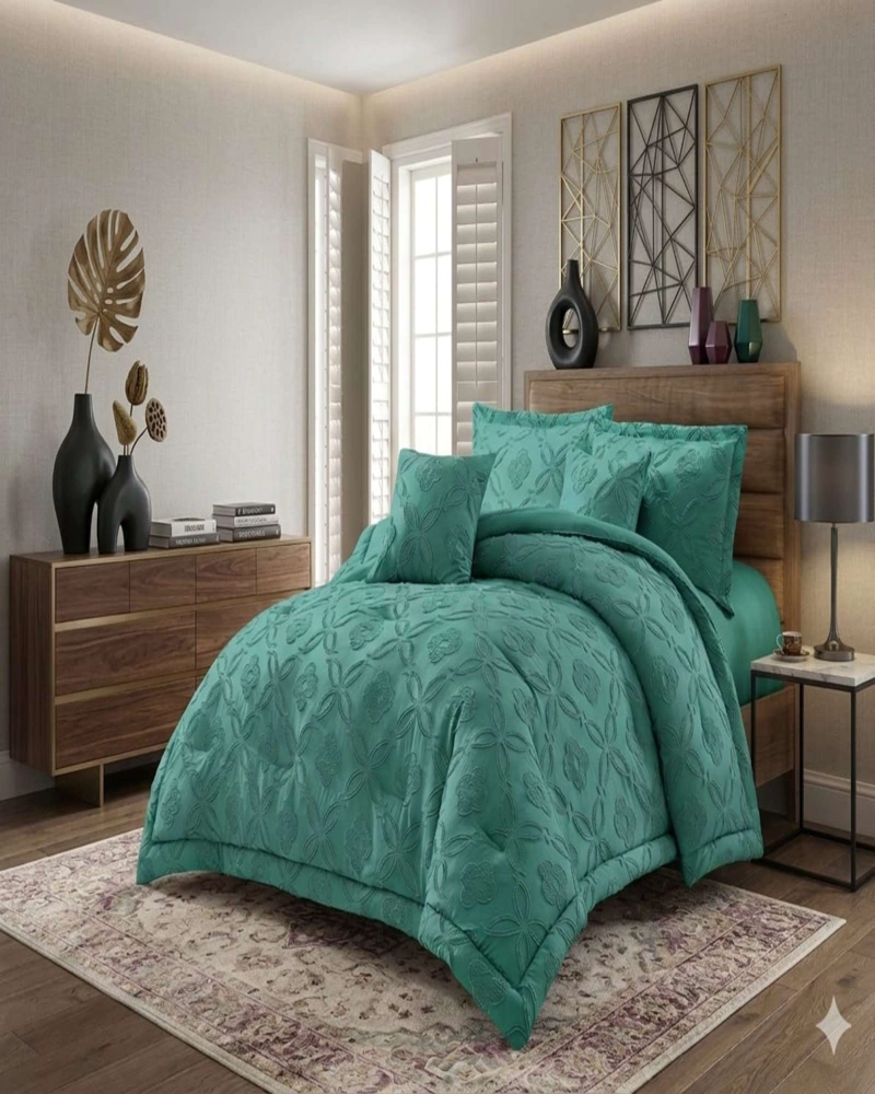 CUBRECAMA QUILT NORDICO DELGADO DISEÑO FLORES 2 PLAZAS - 1