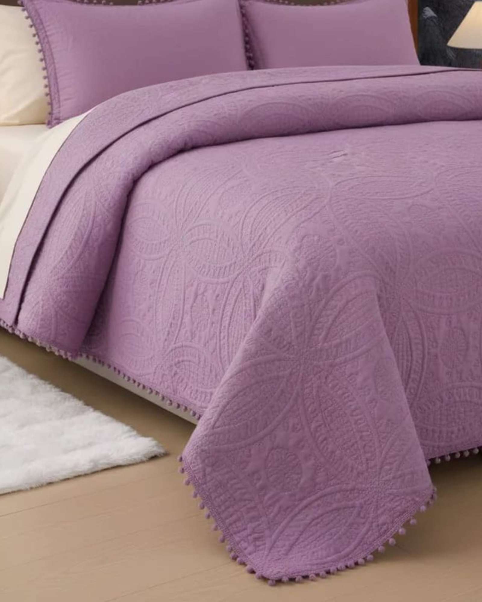 CUBRECAMA CON POMPONES 2 PLAZAS - 3