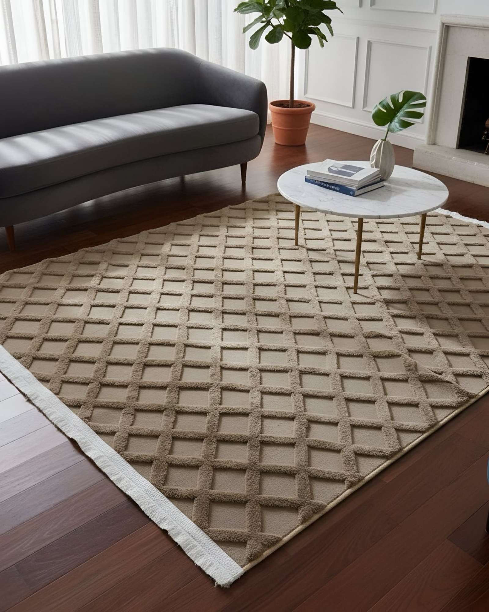 ALFOMBRA MODERNA JACQUARD BICOLOR 150X200 - 1