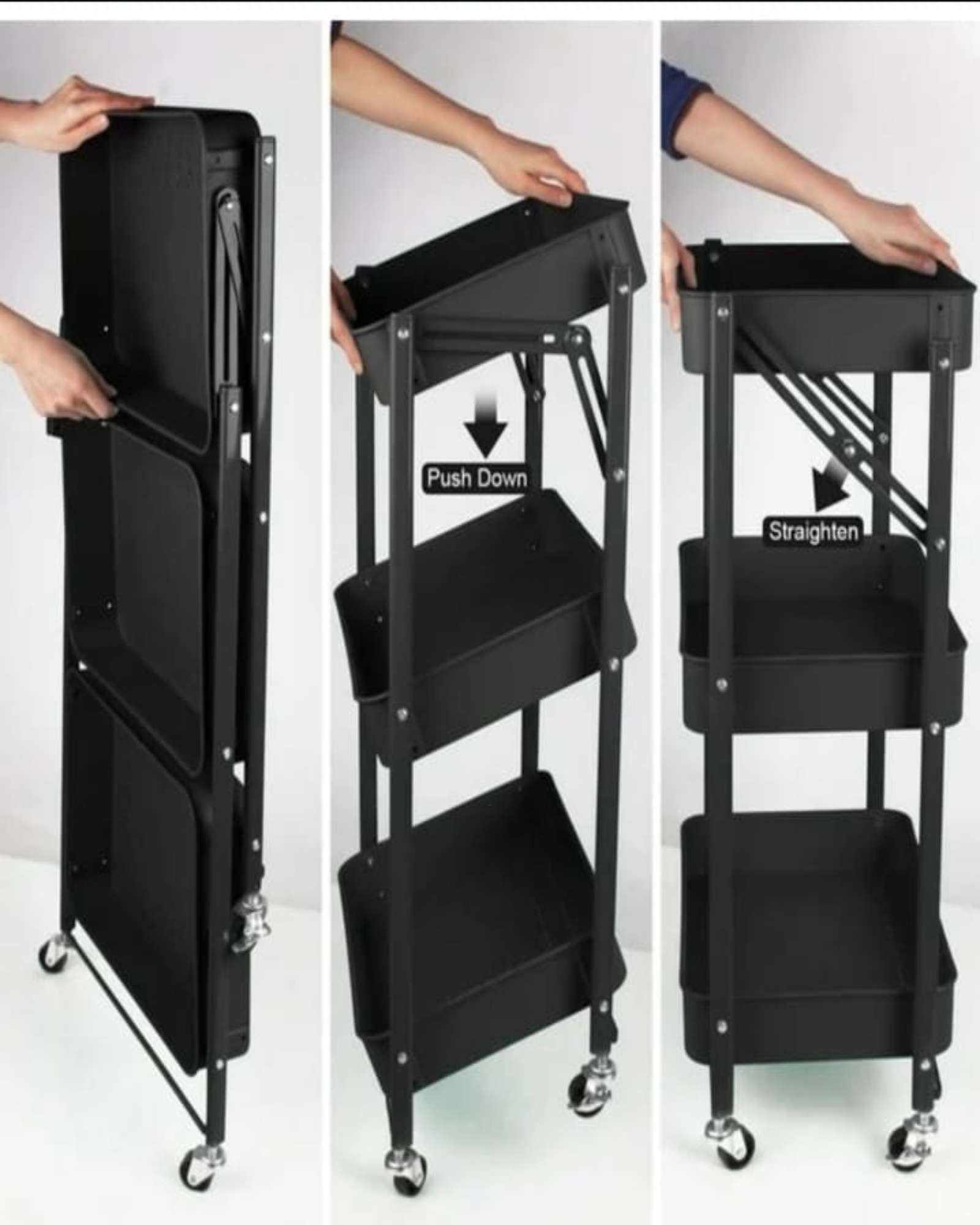 CARRITO DE ALMACENAMIENTO ORGANIZADOR PLEGABLE - 3