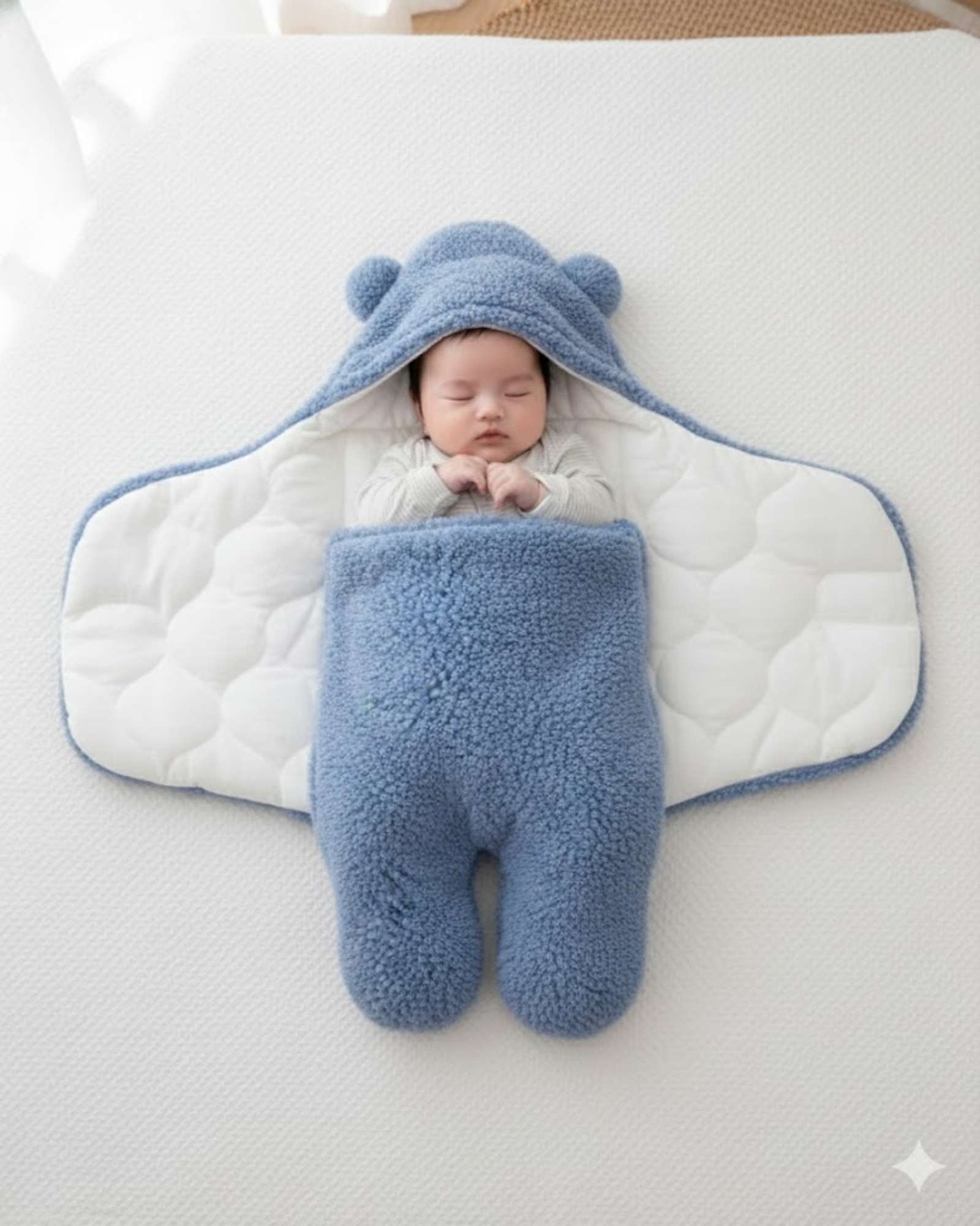 SACO DE BEBE  OSITO TALLA 6 AZUL - 6