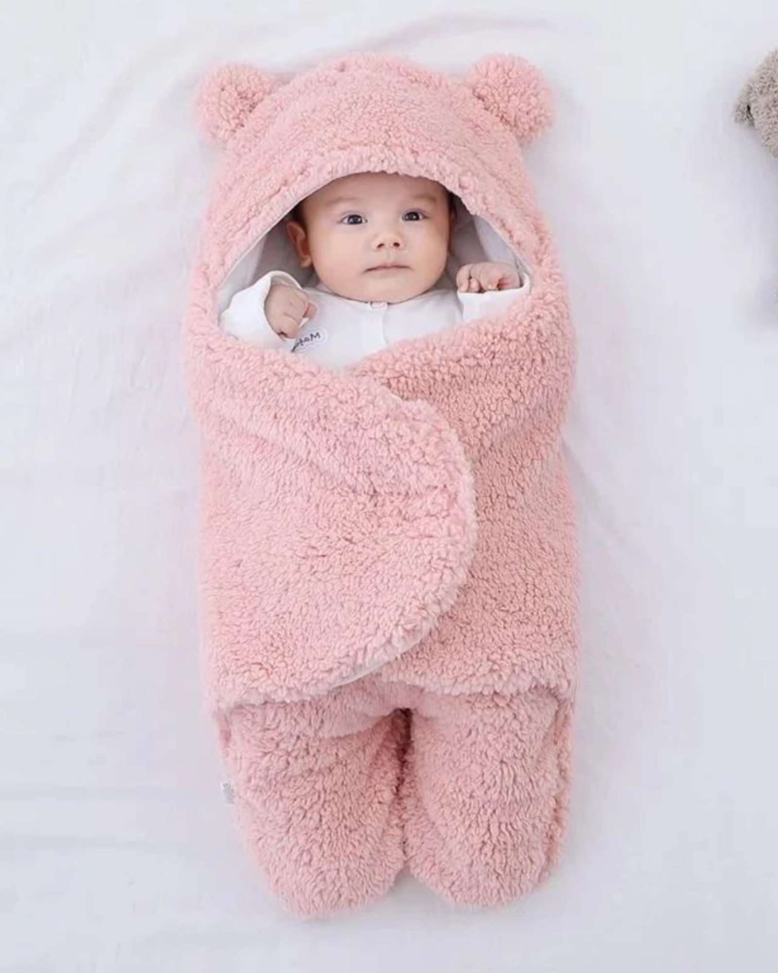 SACO DE BEBE  OSITO TALLA 9 ROSADO - 2