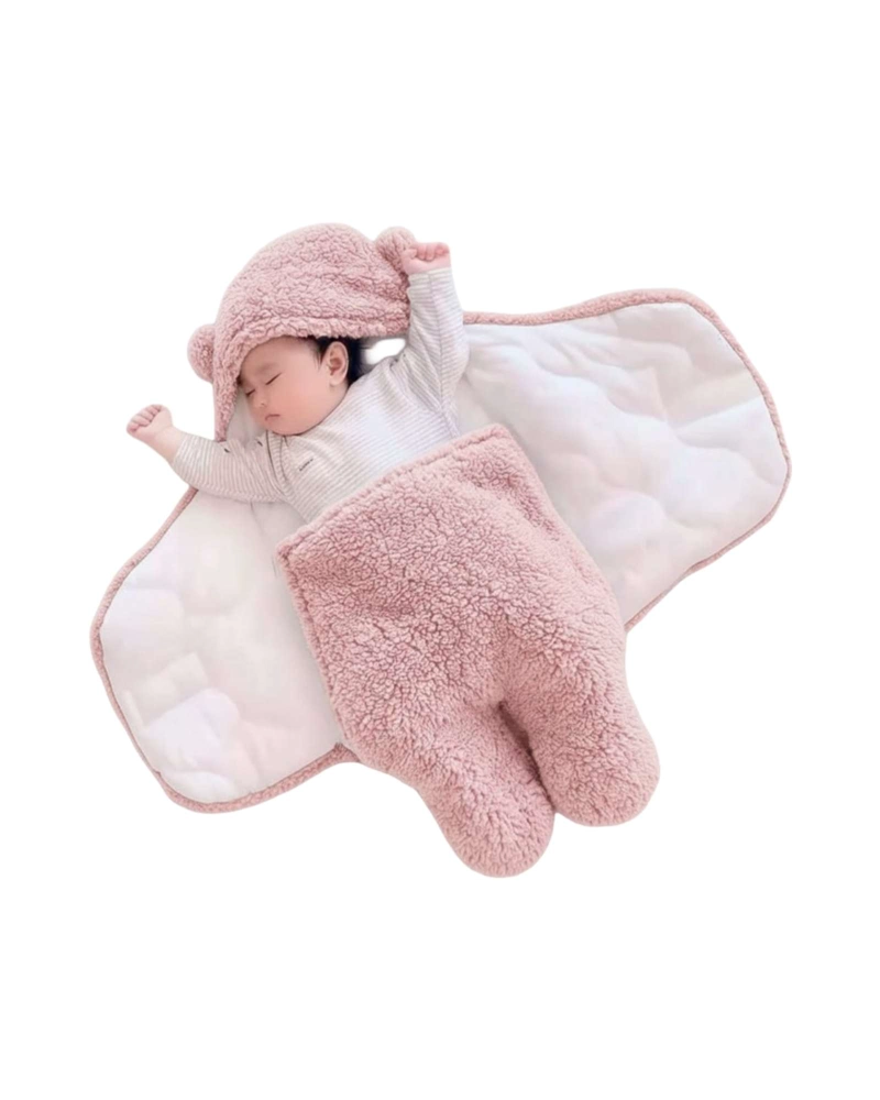 SACO DE BEBE  OSITO TALLA 9 ROSADO - 5
