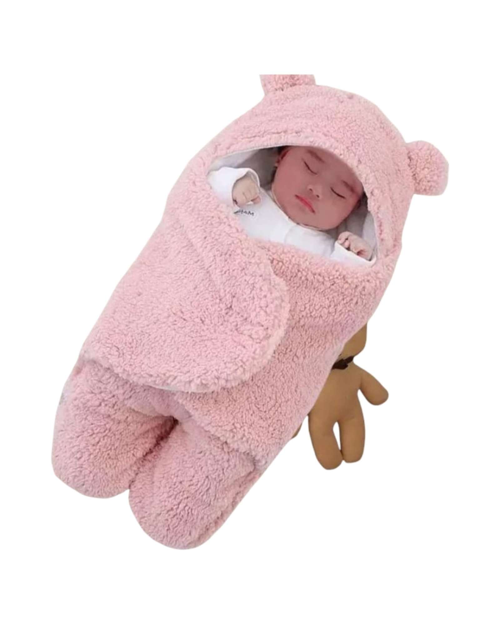 SACO DE BEBE  OSITO TALLA 9 ROSADO - 6
