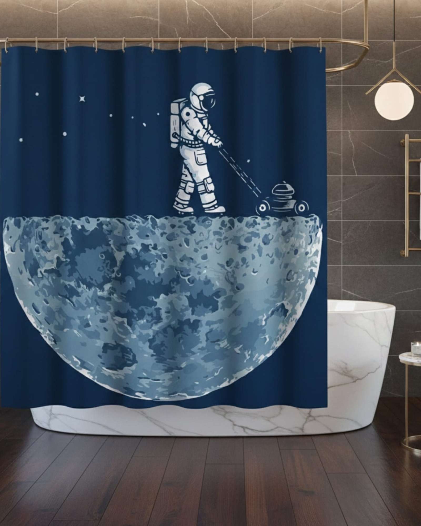 CORTINA DE BAÑO TELA GE NERO + FORRO IMPERMEABLE - 3