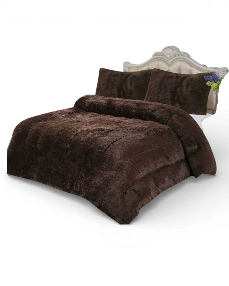 PLUMON CUBRECAMA 2 PLAZAS SHERPA PELUDO INVIERNO DISEÑO SUAVE - 6
