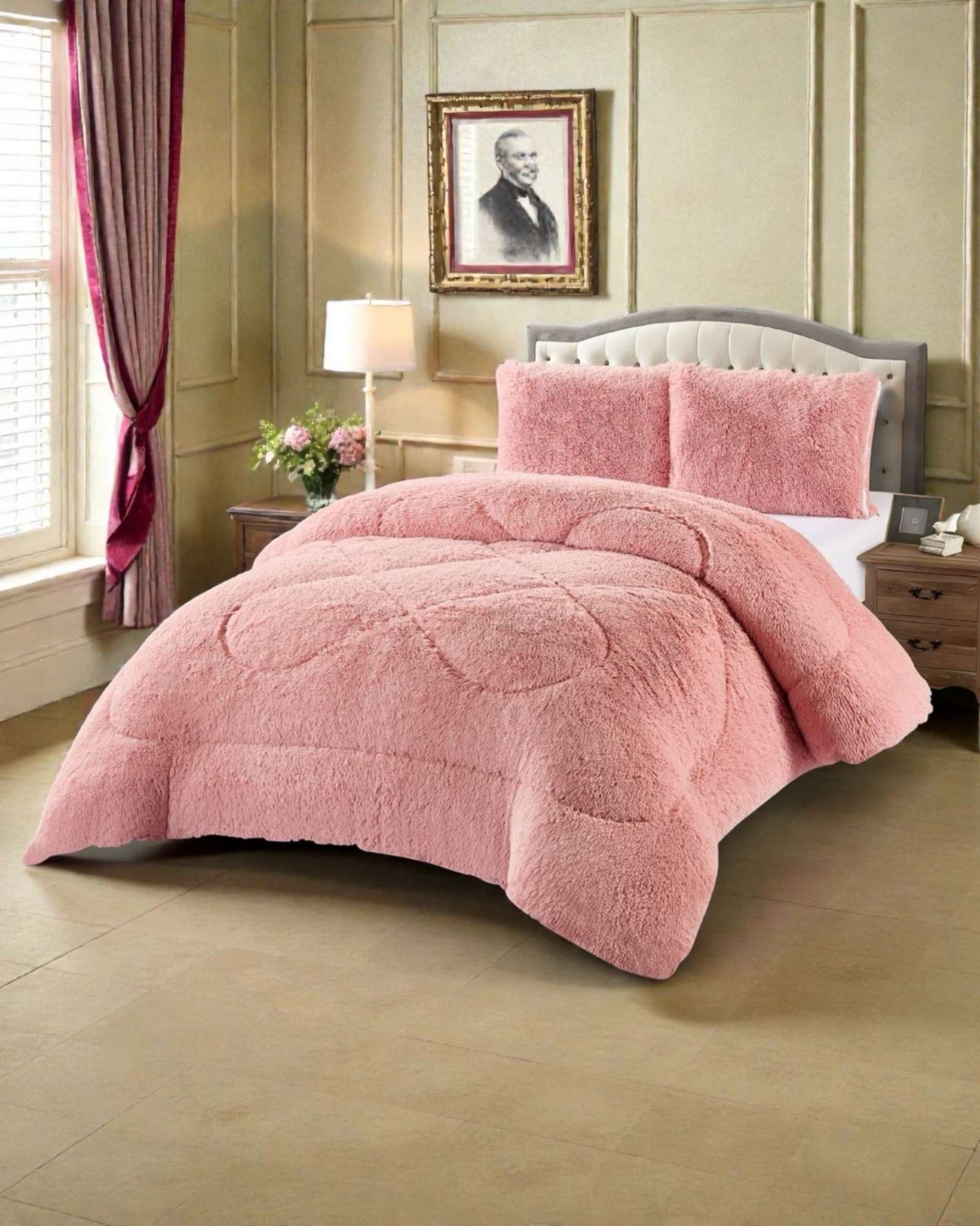 PLUMON CUBRECAMA 2 PLAZAS SHERPA PELUDO INVIERNO DISEÑO SUAVE - 4