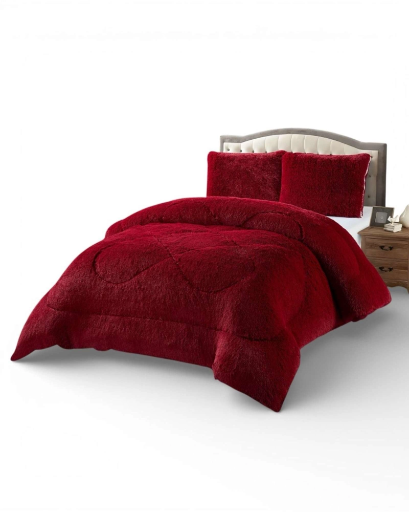 PLUMON CUBRECAMA 2 PLAZAS SHERPA PELUDO INVIERNO DISEÑO SUAVE - 6