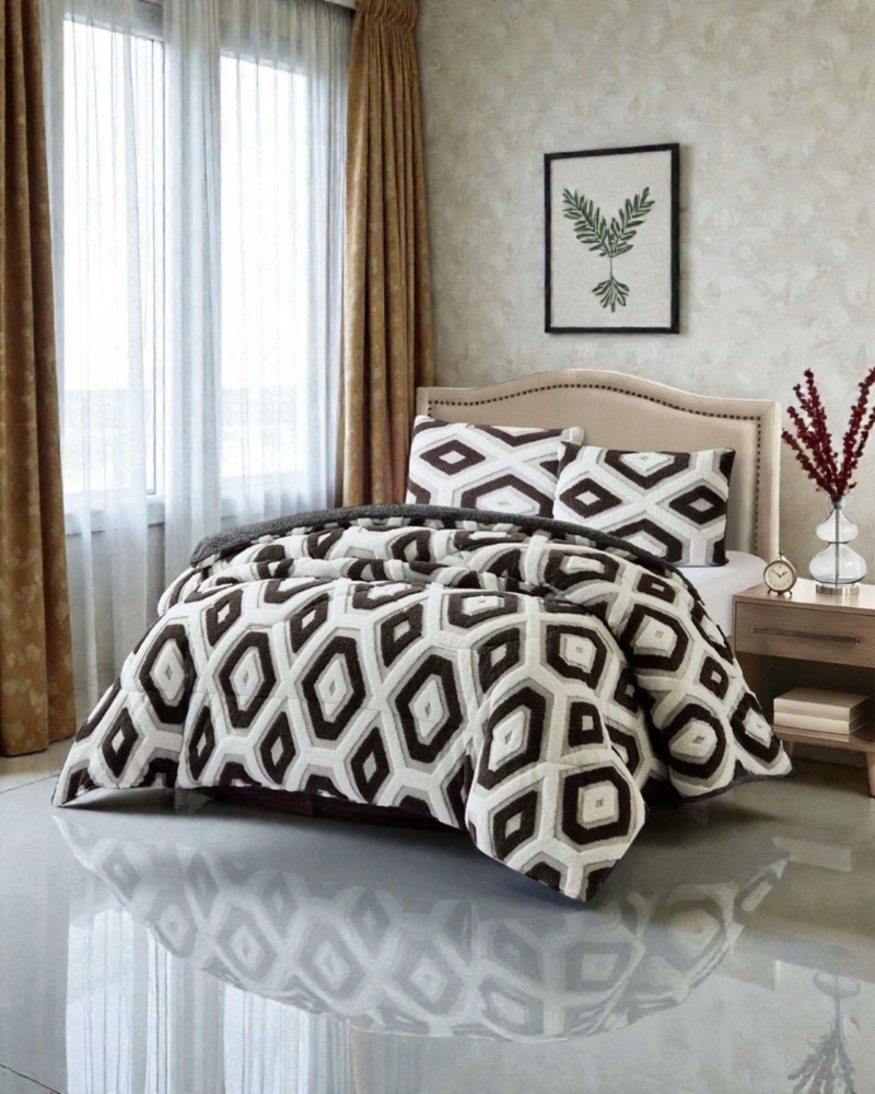 CUBRECAMA KING CHIPORRO DISEÑO JACQUARD TE RMICO SUAVE - 4