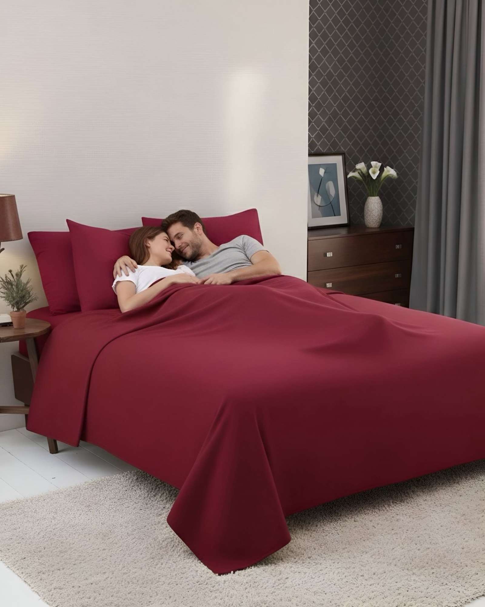 SABANA DE POLAR ULTRA SUAVE MAXIMA CALIDEZ Y CONFORT ROJA KING C27 - 2