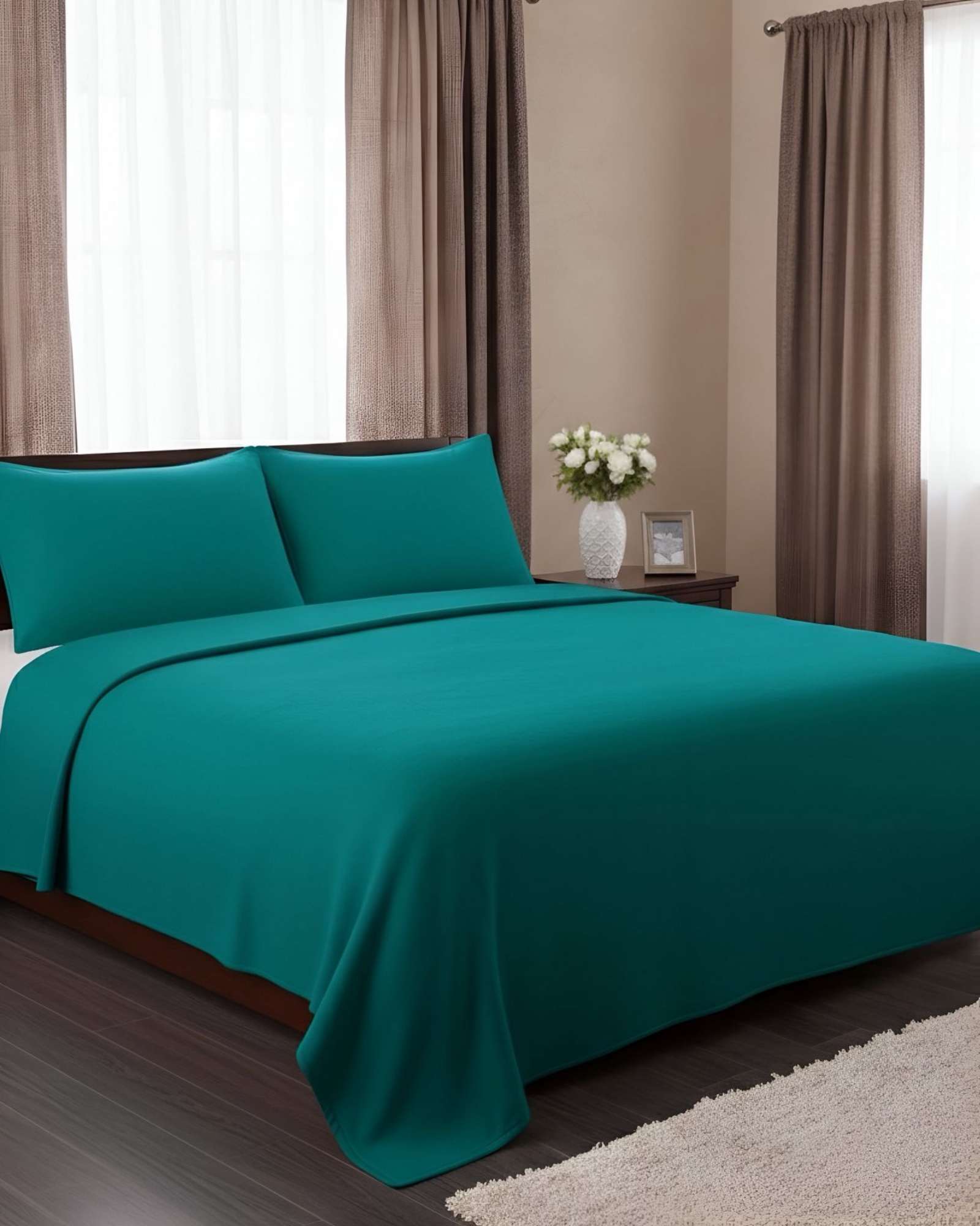 SABANA DE POLAR ULTRA SUAVE MAXIMA CALIDEZ Y CONFORT VERDE 1,5 PLAZAS C1 - 2