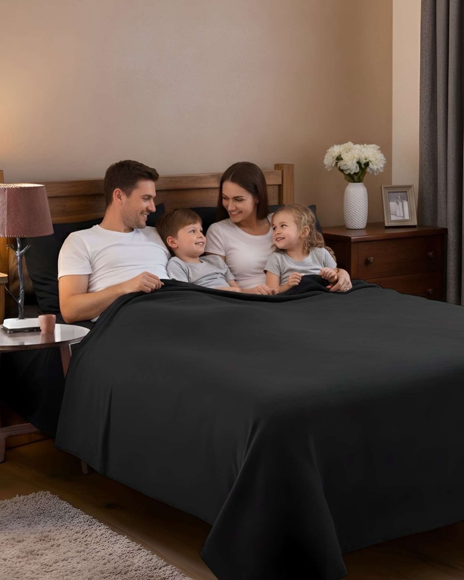 SABANA DE POLAR ULTRA SUAVE MAXIMA CALIDEZ Y CONFORT NEGRA 1,5 PLAZAS C4 - 2