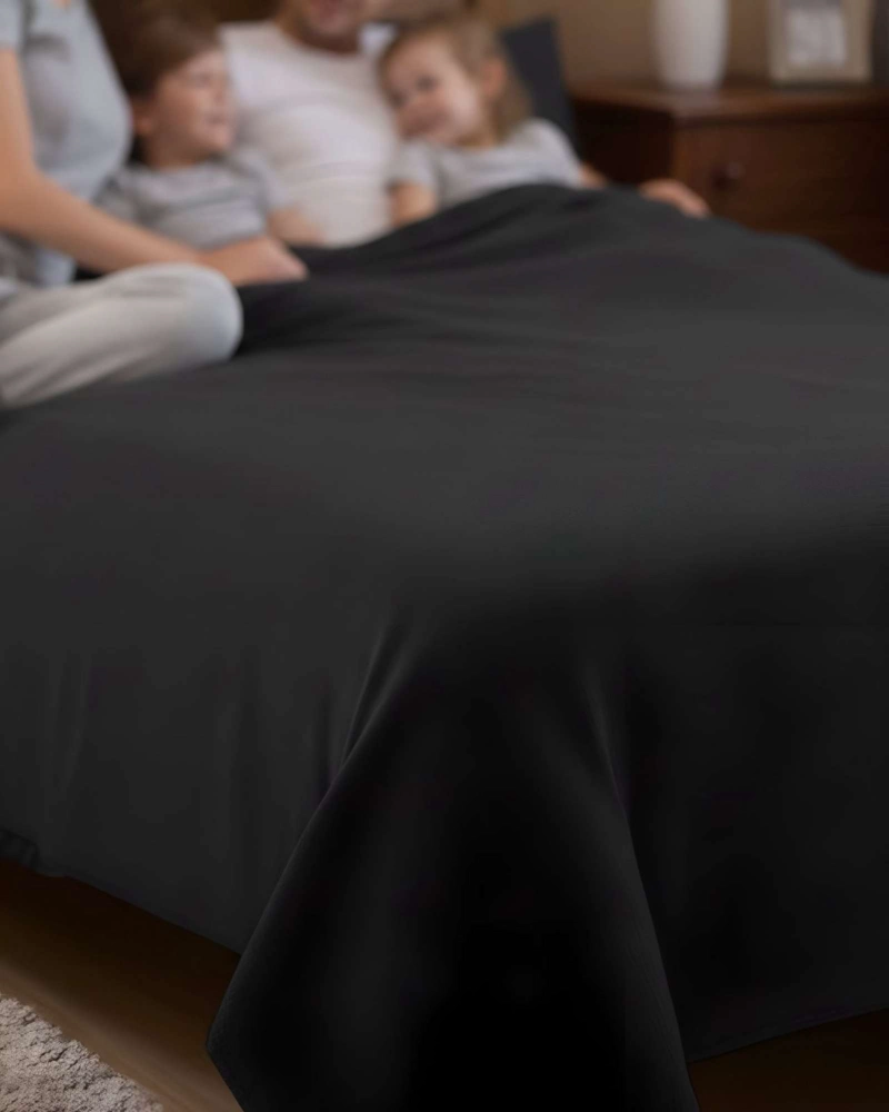 SABANA DE POLAR ULTRA SUAVE MAXIMA CALIDEZ Y CONFORT NEGRA 1,5 PLAZAS C4 - 3