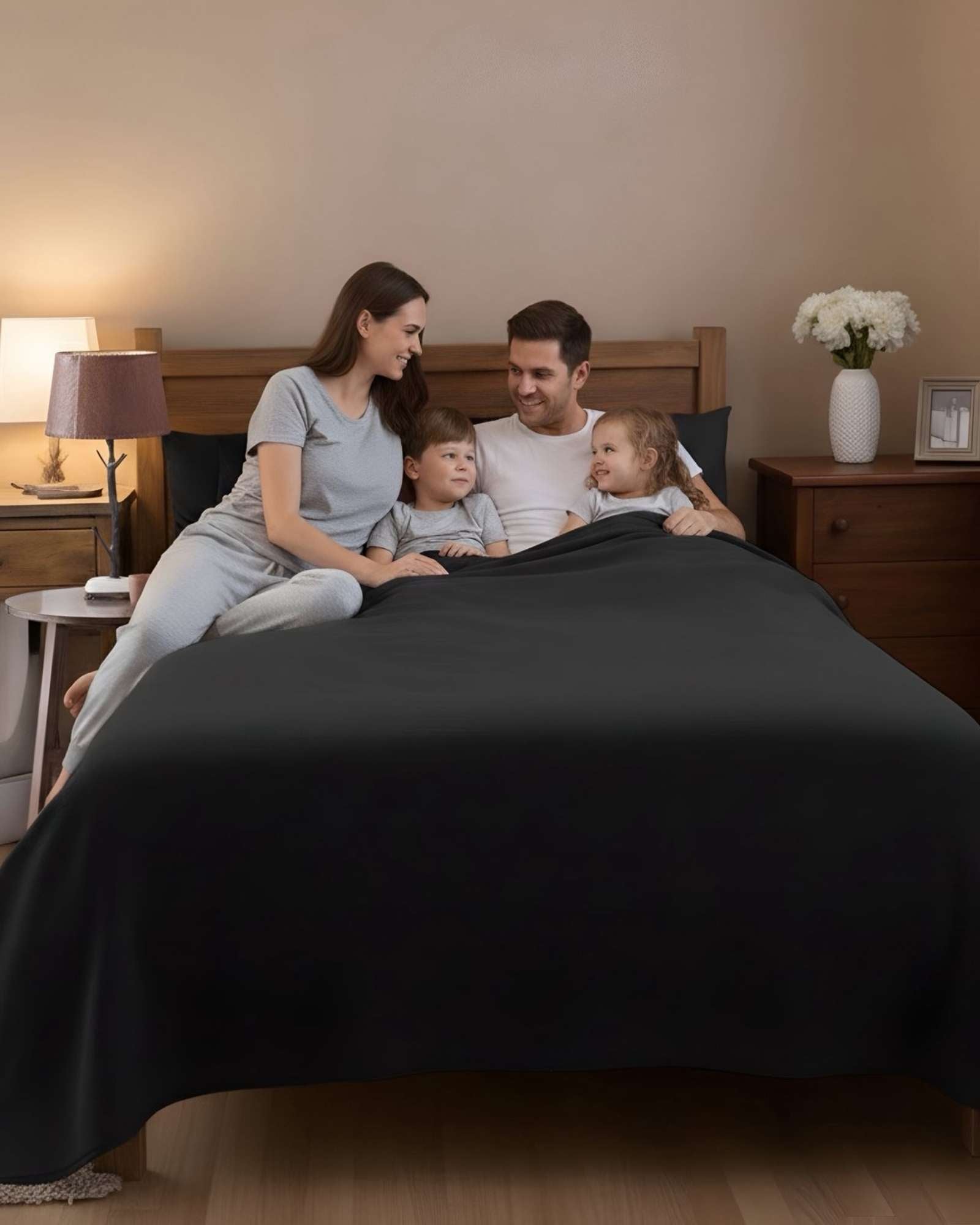 SABANA DE POLAR ULTRA SUAVE MAXIMA CALIDEZ Y CONFORT NEGRA 1,5 PLAZAS C4 - 4