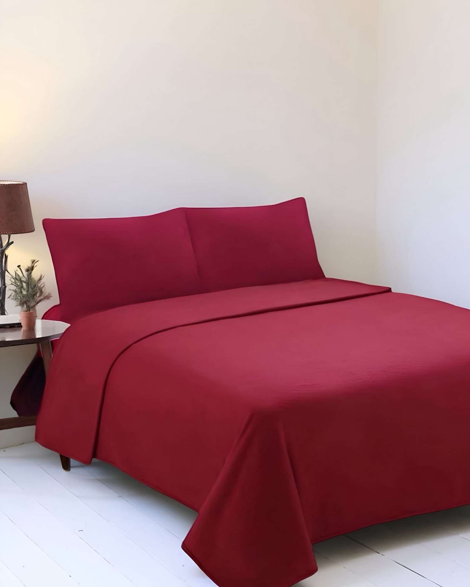 SABANA DE POLAR ULTRA SUAVE MAXIMA CALIDEZ Y CONFORT ROJA 1,5 PLAZAS C7 - 1