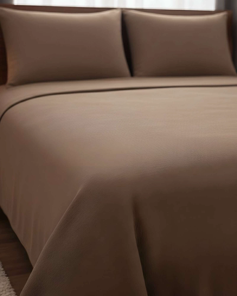 SABANA DE POLAR ULTRA SUAVE MAXIMA CALIDEZ Y CONFORT MARRON 2 PLAZAS C16 - 4