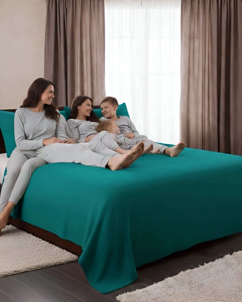 SABANA DE POLAR ULTRA SUAVE MAXIMA CALIDEZ Y CONFORT VERDE 2 PLAZAS C11 - 6