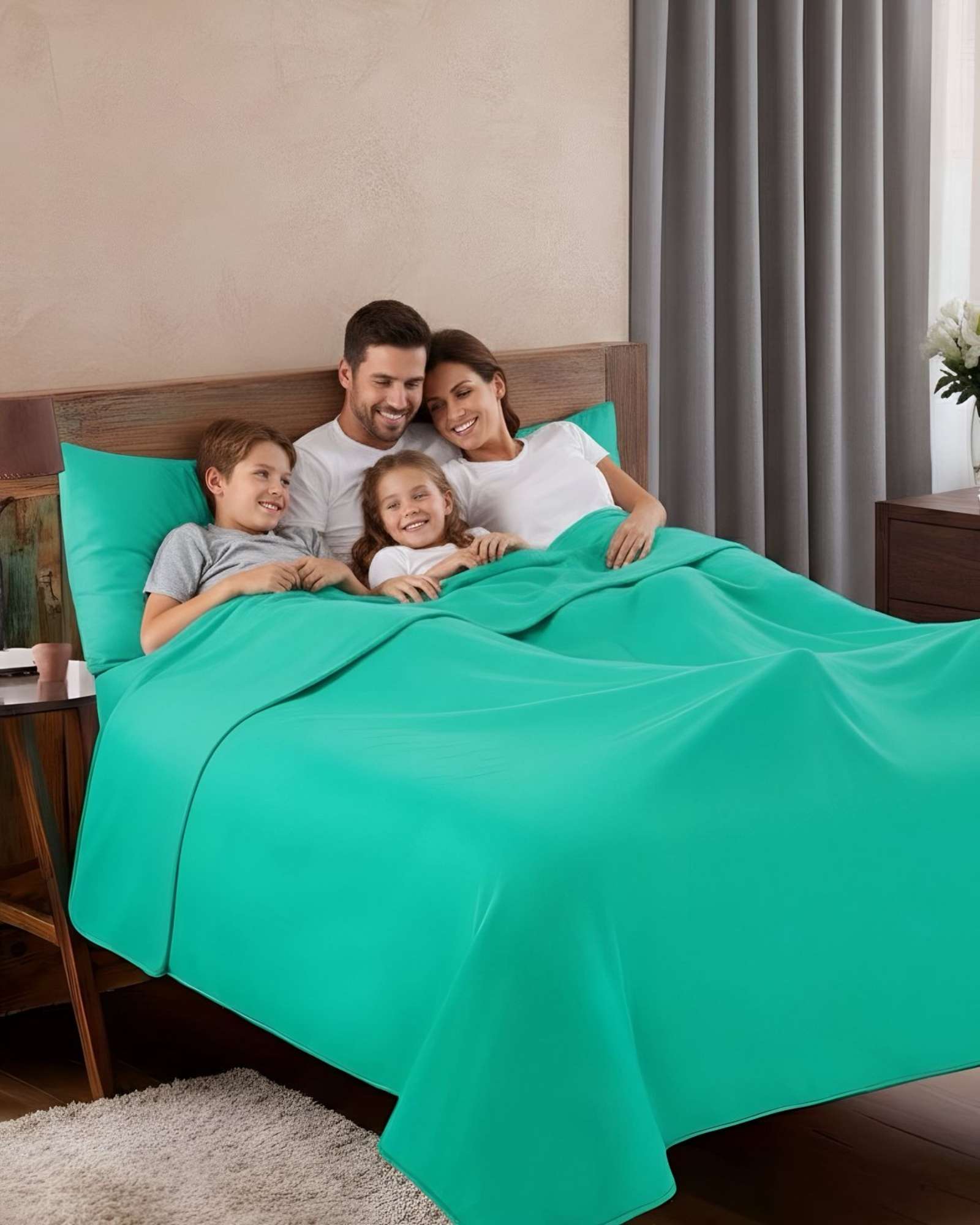 SABANA DE POLAR ULTRA SUAVE MAXIMA CALIDEZ Y CONFORT VERDE CLARO 1,5 PLAZAS C3 - 3