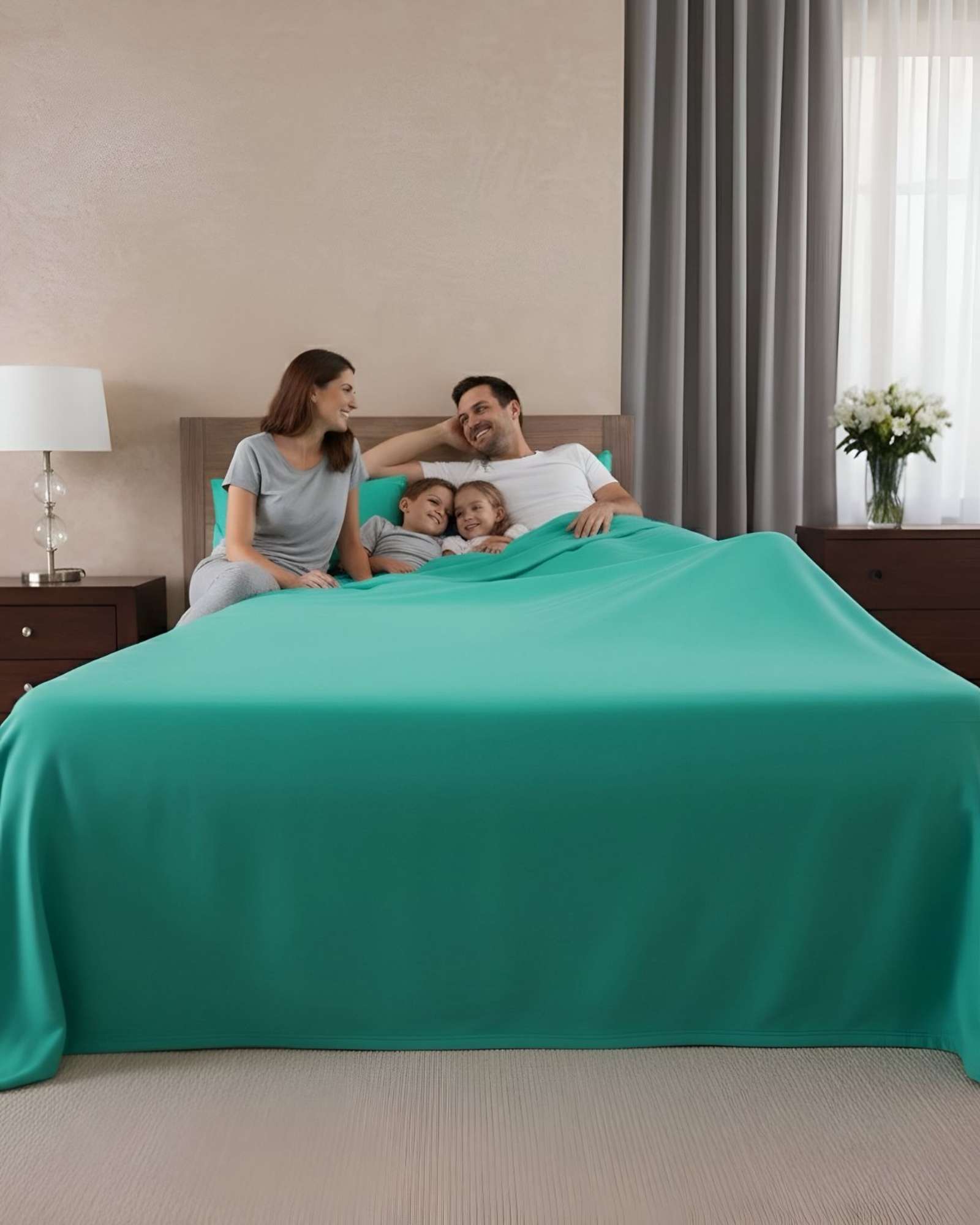 SABANA DE POLAR ULTRA SUAVE MAXIMA CALIDEZ Y CONFORT VERDE CLARO 1,5 PLAZAS C3 - 4