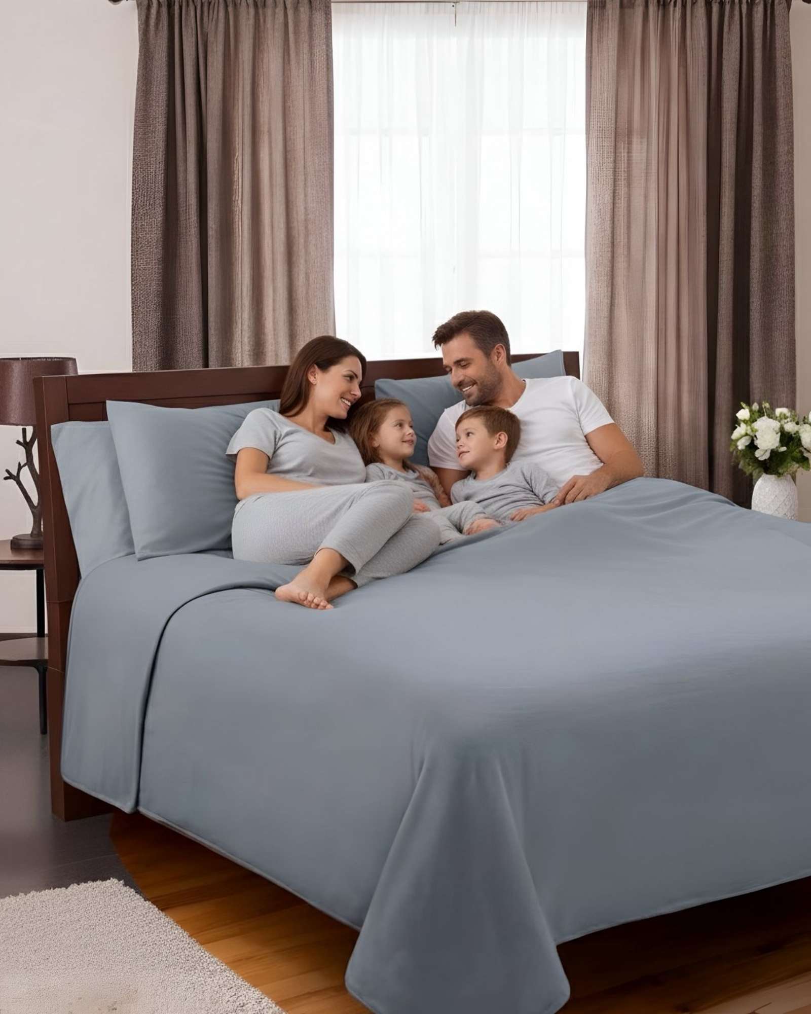 SABANA DE POLAR ULTRA SUAVE MAXIMA CALIDEZ Y CONFORT GRIS 1,5 PLAZAS C8 - 6